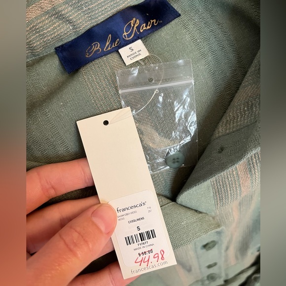 NWT Sage Green Wrap Shirtdress - Picture 4 of 4